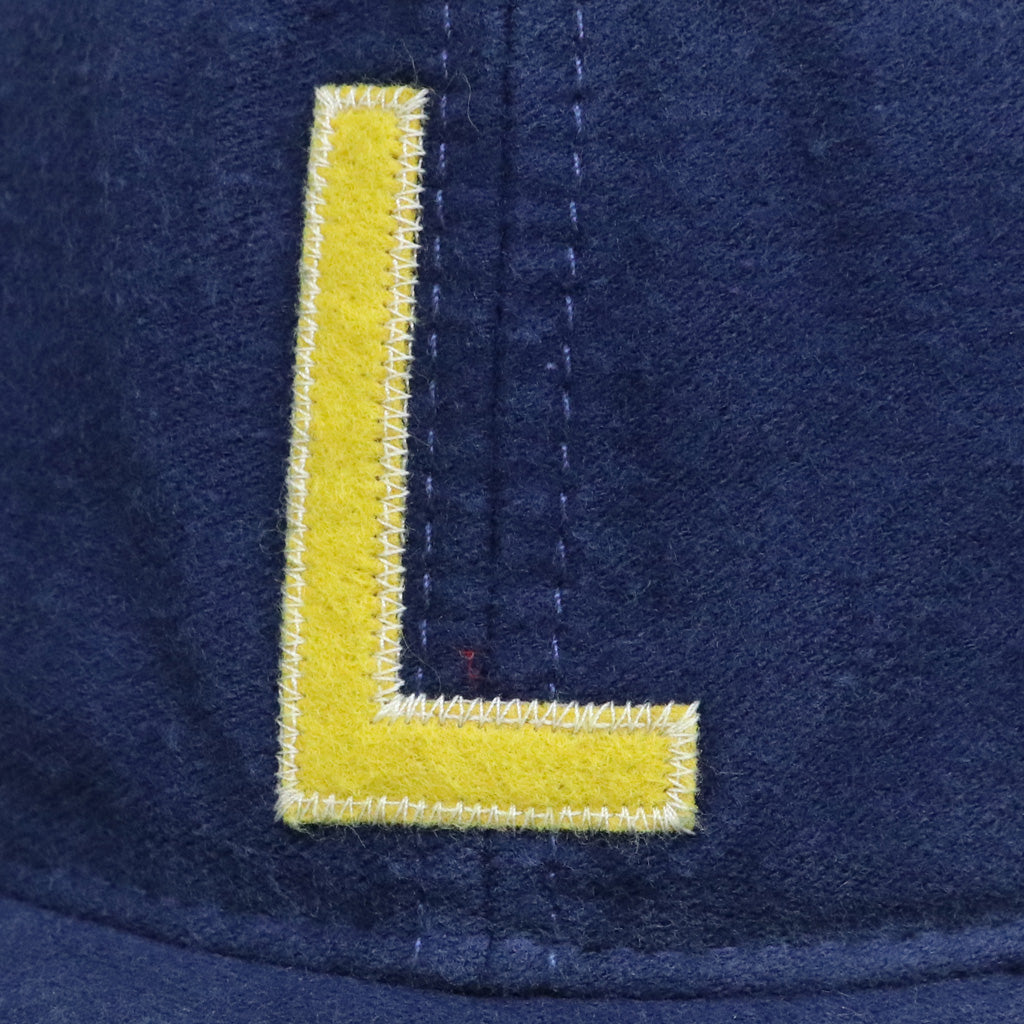 POLO RALPH LAUREN : FELT-PATCH CHAMOIS BASEBALL CAP (NEWPORT NAVY)