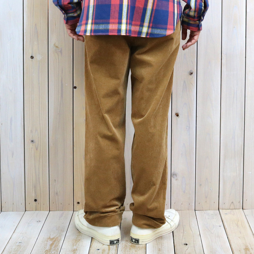 POLO RALPH LAUREN : RELAXED FIT CORDUROY WHITMAN CHINO PLEATED PANTS (GOLDEN BROWN)