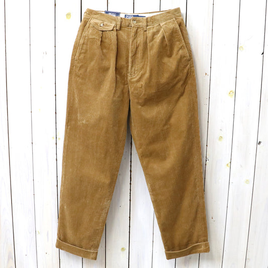 POLO RALPH LAUREN : RELAXED FIT CORDUROY WHITMAN CHINO PLEATED PANTS (GOLDEN BROWN)