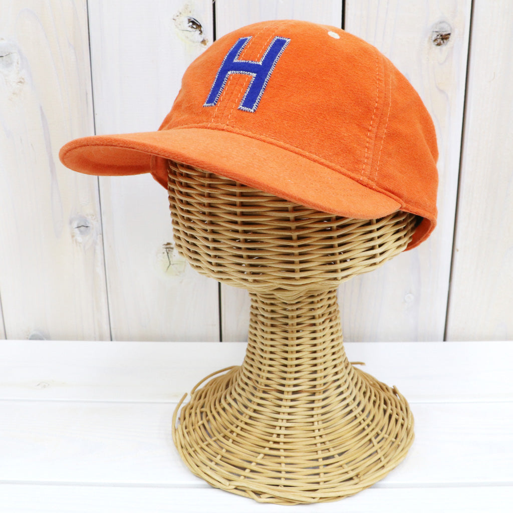POLO RALPH LAUREN : FELT-PATCH CHAMOIS BASEBALL CAP (COLLEGE ORANGE)