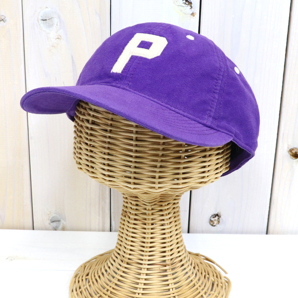 POLO RALPH LAUREN : FELT-PATCH CHAMOIS BASEBALL CAP (PURPLE CACTUS)