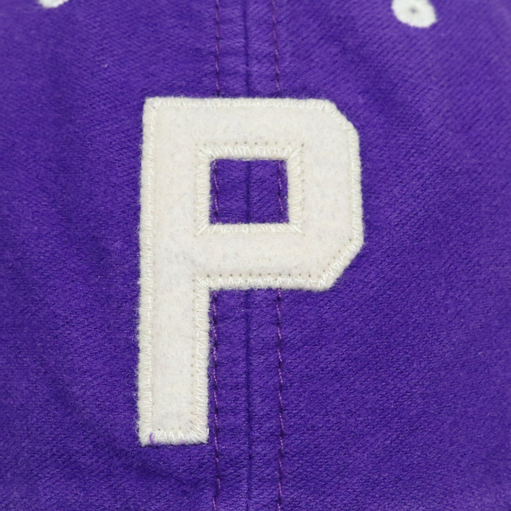 POLO RALPH LAUREN : FELT-PATCH CHAMOIS BASEBALL CAP (PURPLE CACTUS)