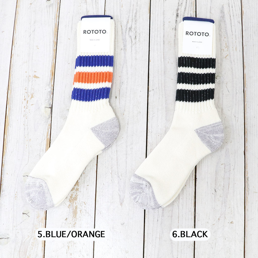 ROTOTO : COARSE RIBBED OLDSCHOOL CREW SOCKS