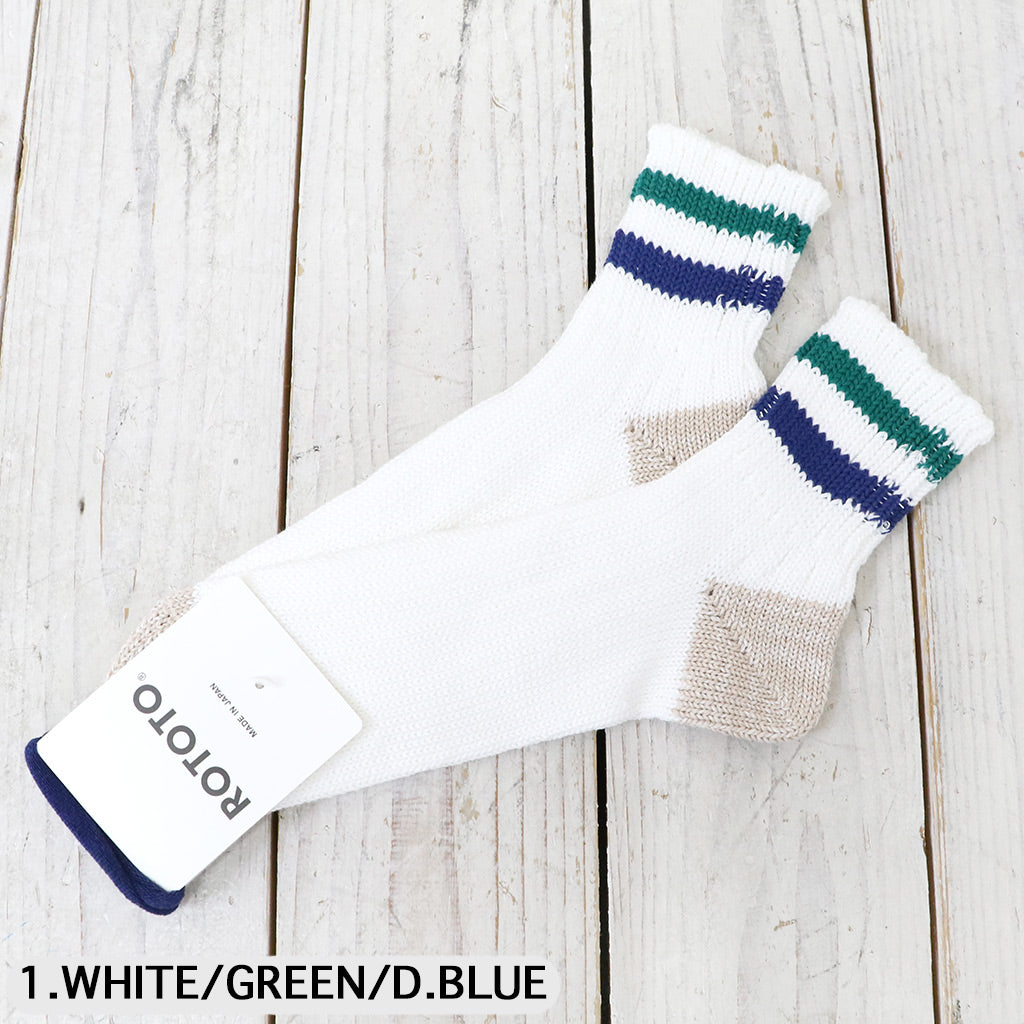 ROTOTO : O.S. RIBBED ANKLE SOCKS