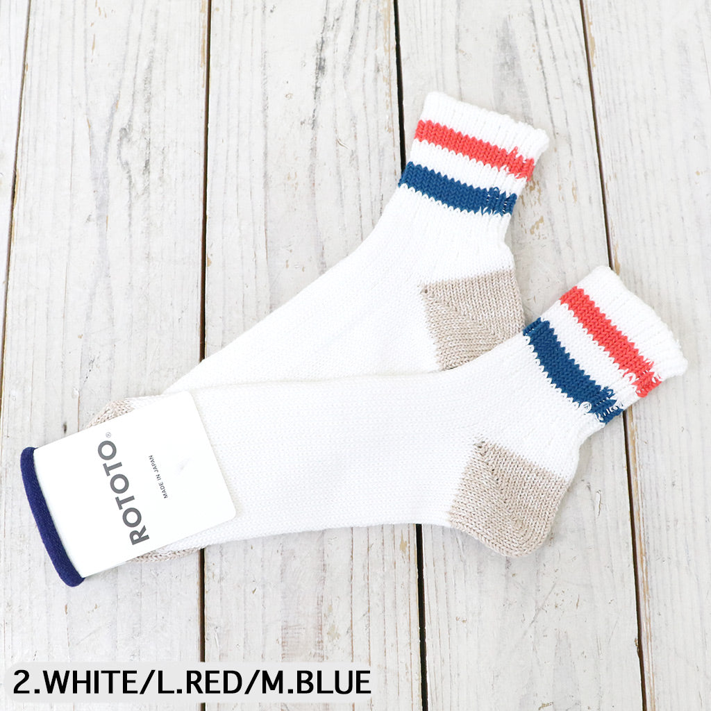 ROTOTO : O.S. RIBBED ANKLE SOCKS