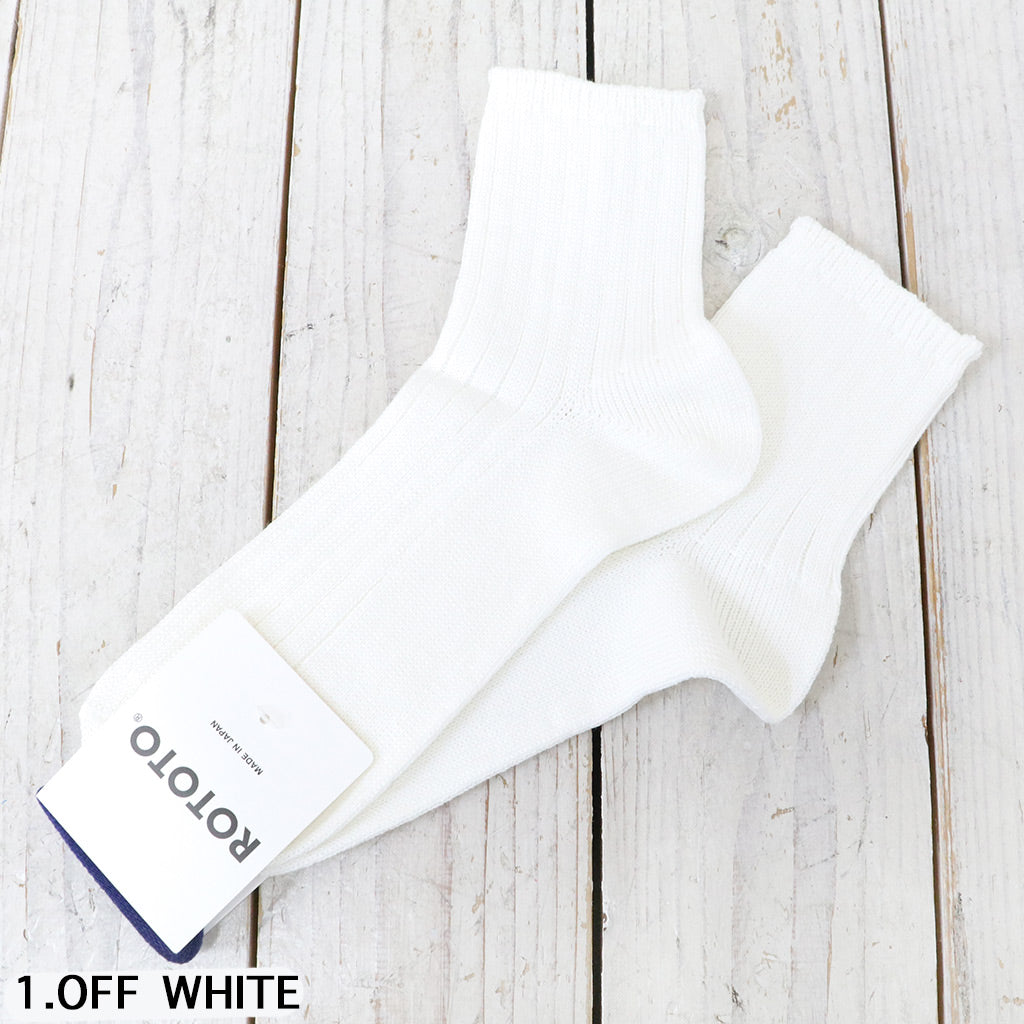 ROTOTO『LINEN COTTON RIBBED ANKLE SOCKS』