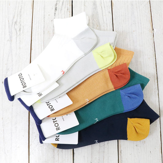 ROTOTO『HYBRID ANKLE SOCKS “ORGANIC COTTON & RECYCLE POLYESTER』