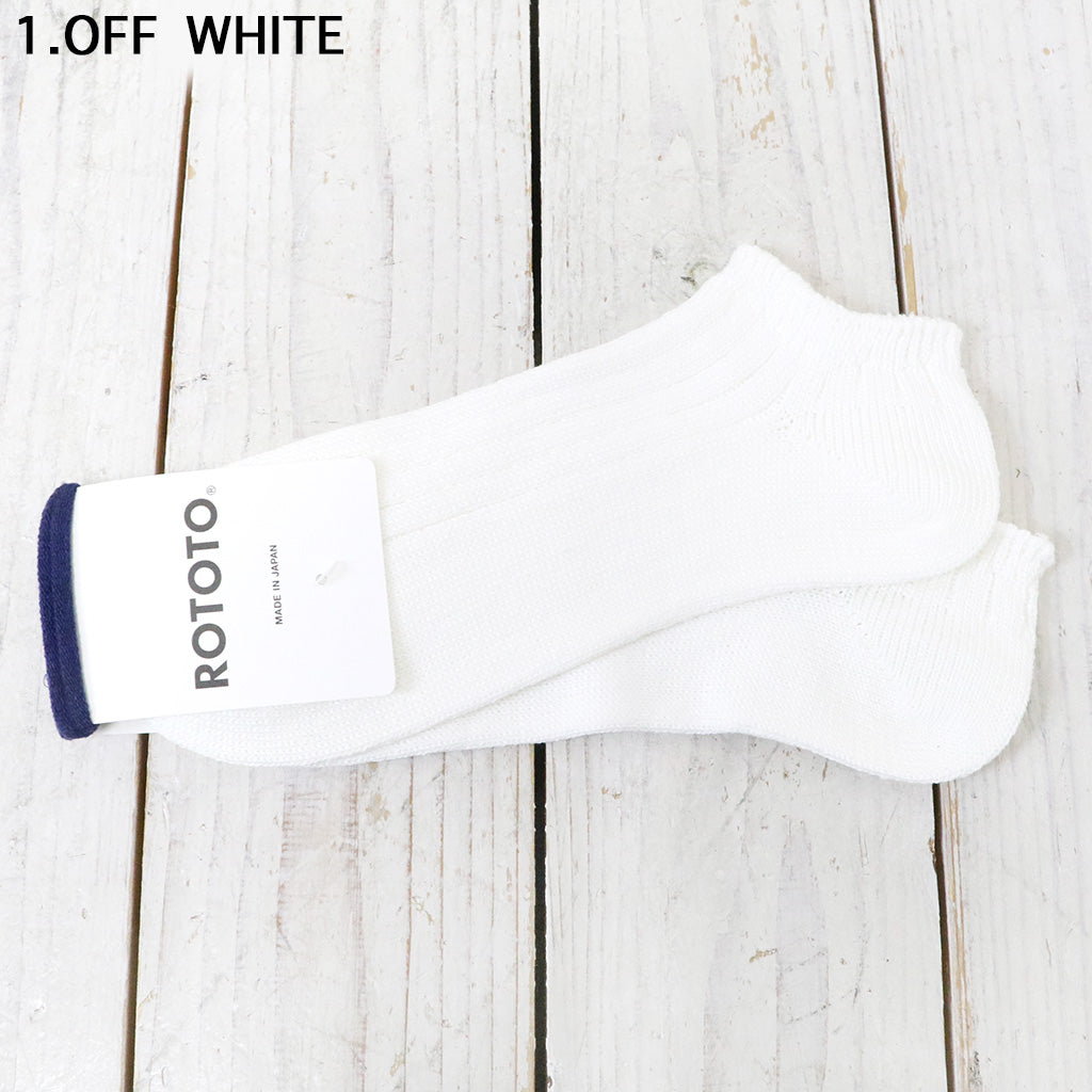 ROTOTO『LINEN COTTON RIBBED SHORT SOCKS』