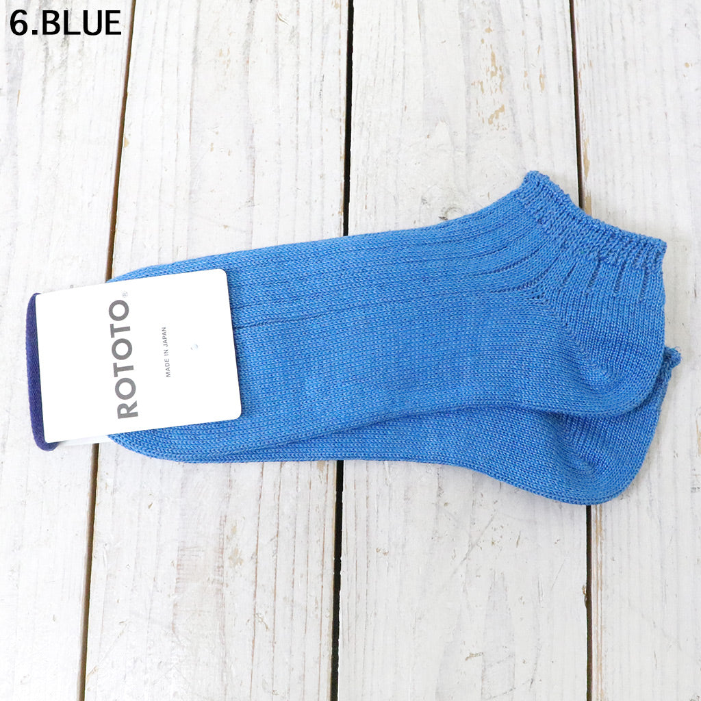 ROTOTO『LINEN COTTON RIBBED SHORT SOCKS』