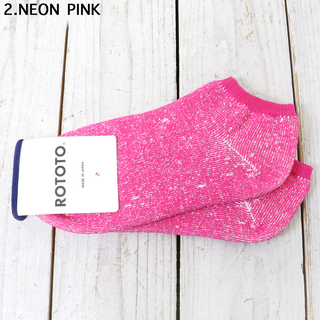 ROTOTO『WASHI PILE SHORT SOCKS “NEON”』