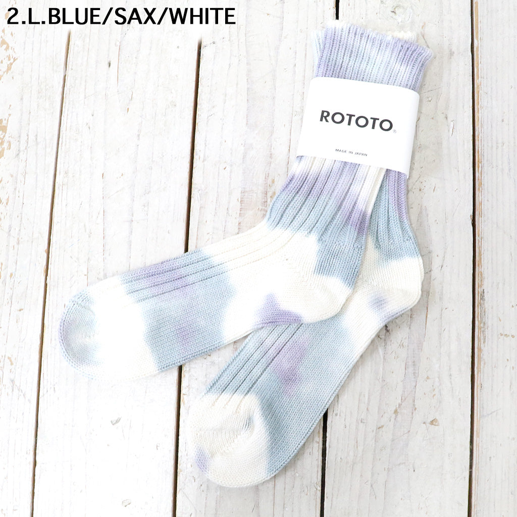ROTOTO『CHUNKY RIBBED CREW SOCKS “TIE DYE”』