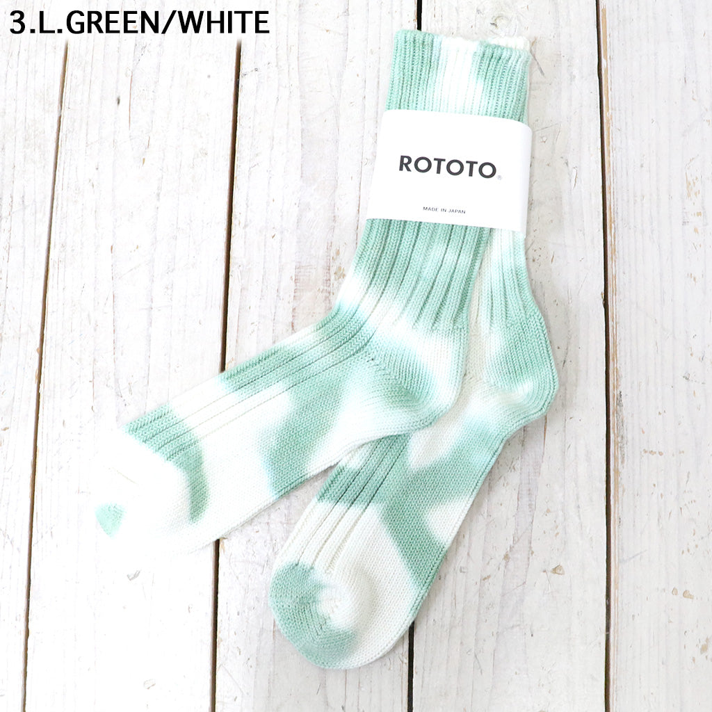 ROTOTO『CHUNKY RIBBED CREW SOCKS “TIE DYE”』