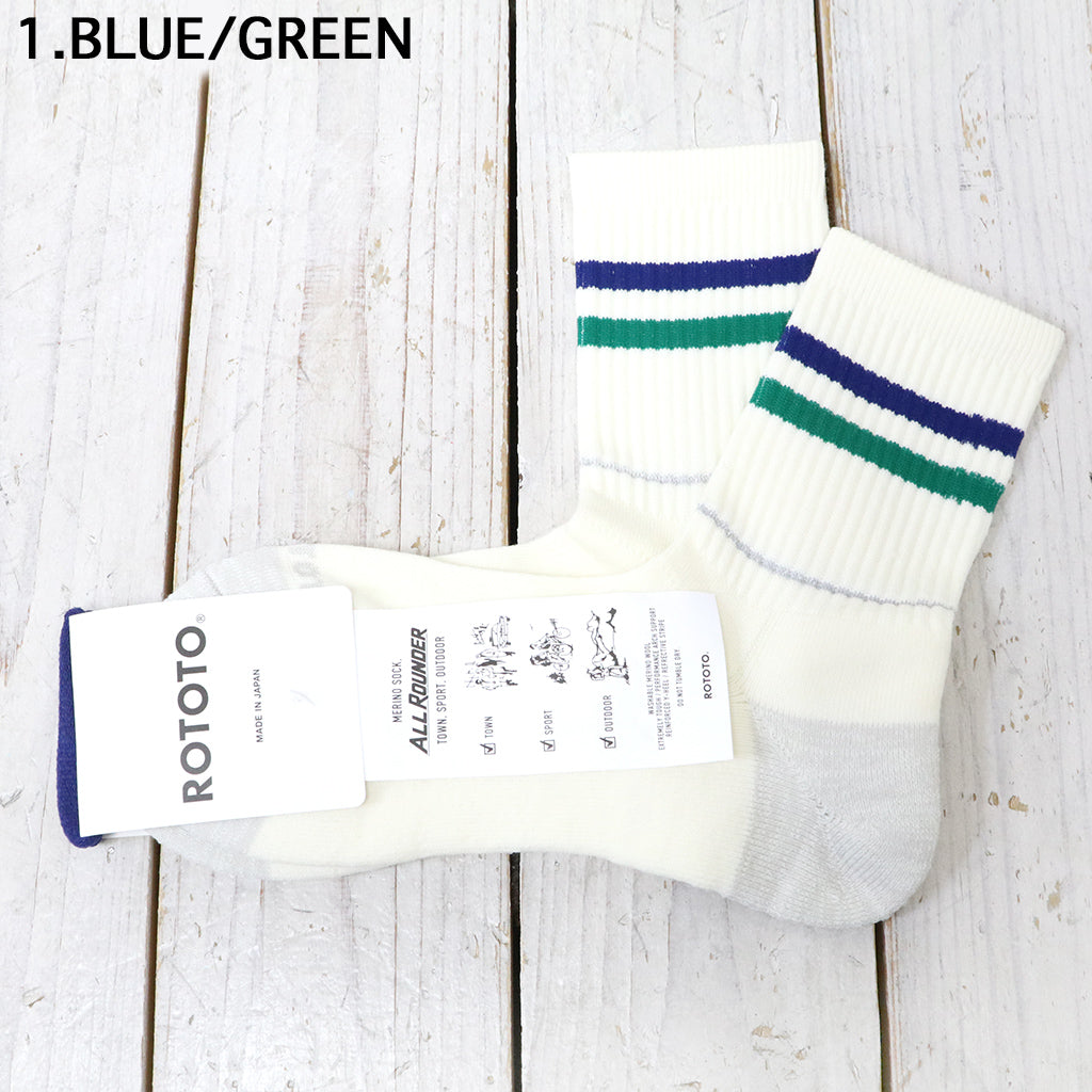 ROTOTO『ALLROUNDER “2 STRIPE MERINO CREW”』