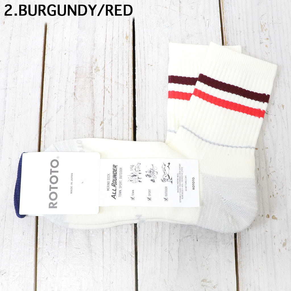 ROTOTO『ALLROUNDER “2 STRIPE MERINO CREW”』