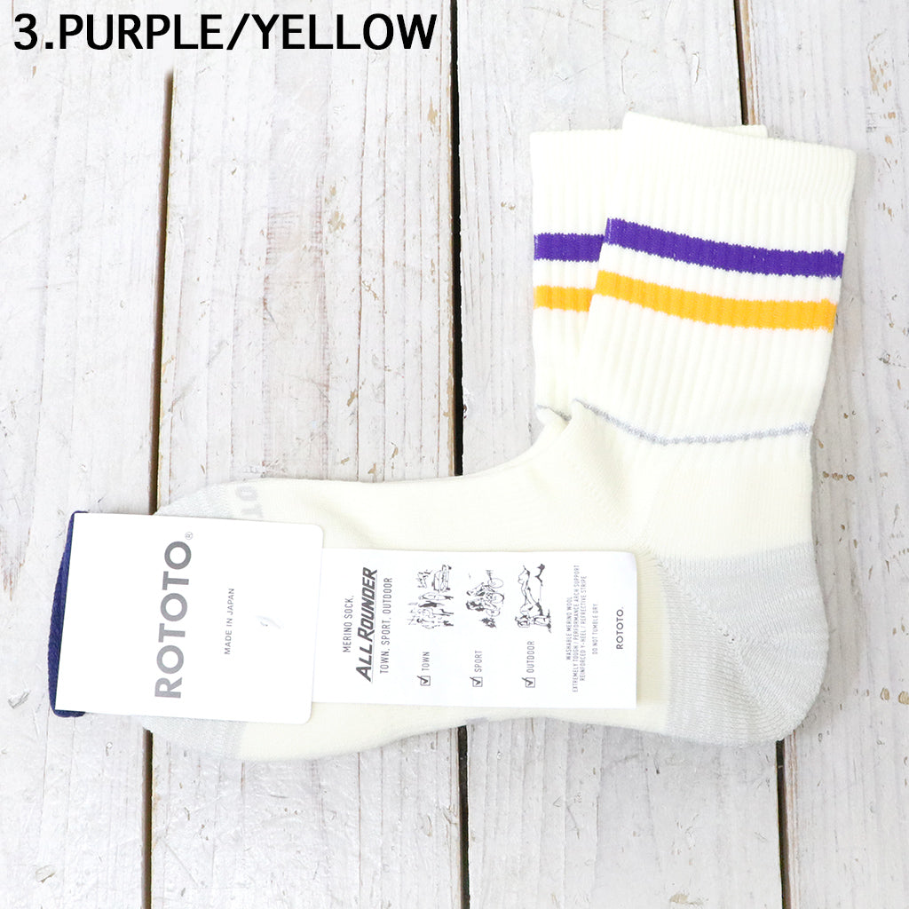 ROTOTO『ALLROUNDER “2 STRIPE MERINO CREW”』