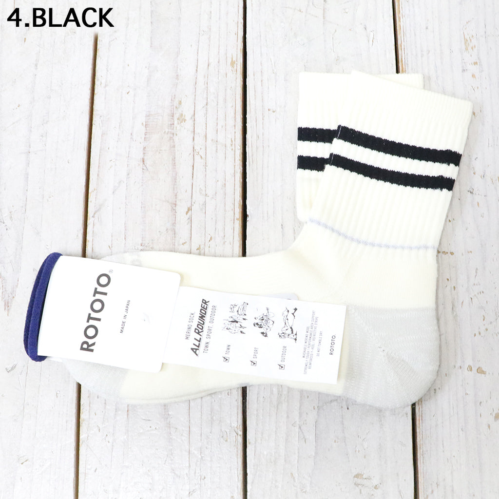 ROTOTO『ALLROUNDER “2 STRIPE MERINO CREW”』