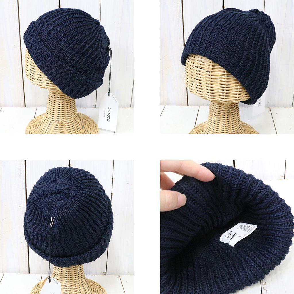 ROTOTO『COTTON ROLL UP BEANIE』