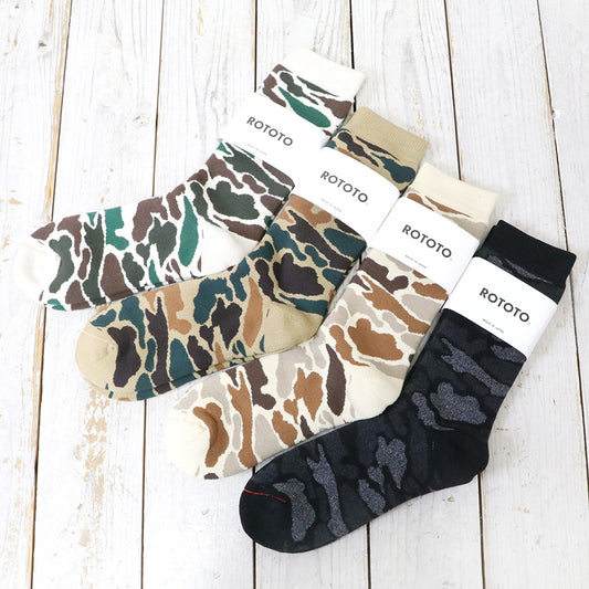 ROTOTO : PILE CAMO CREW SOCKS