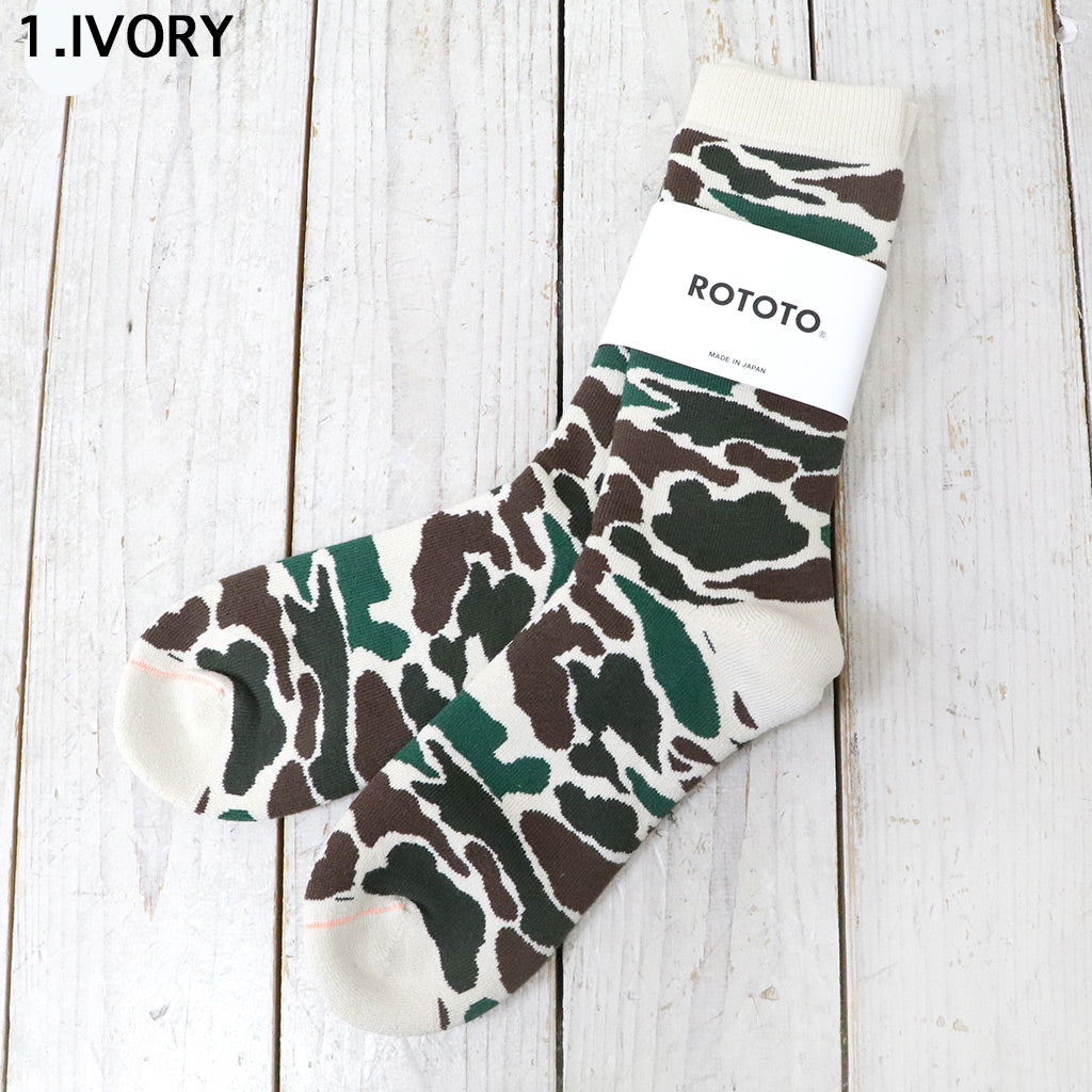 ROTOTO : PILE CAMO CREW SOCKS