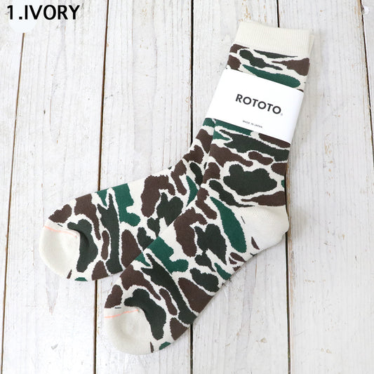 ROTOTO : PILE CAMO CREW SOCKS (R1339)