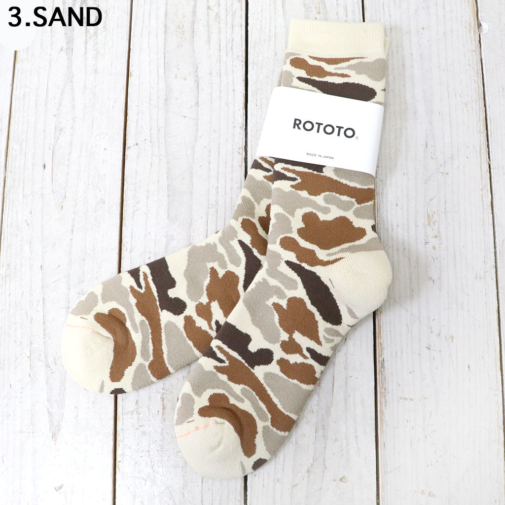 ROTOTO : PILE CAMO CREW SOCKS