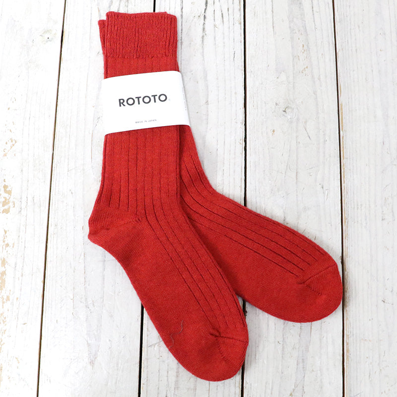 ROTOTO『COTTON WOOL RIBBED CREW SOCKS』