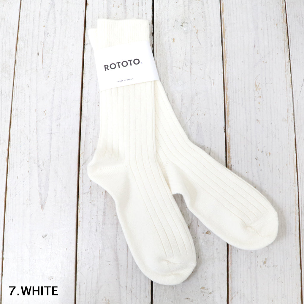 ROTOTO『COTTON WOOL RIBBED CREW SOCKS』