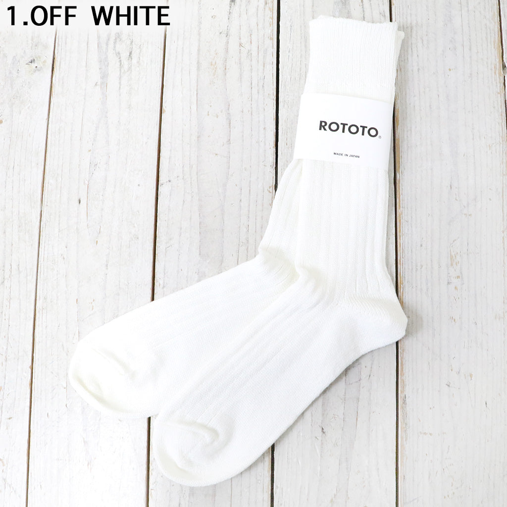 ROTOTO『LINEN COTTON RIBBED CREW SOCKS』