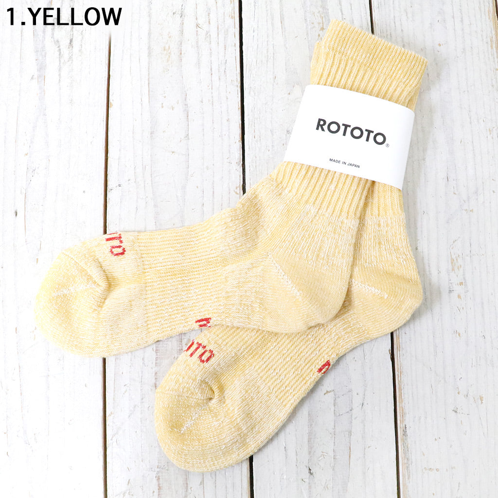 ROTOTO : DOUBLE FACE MINI CREW SOCKS “ORGANIC COTTON”