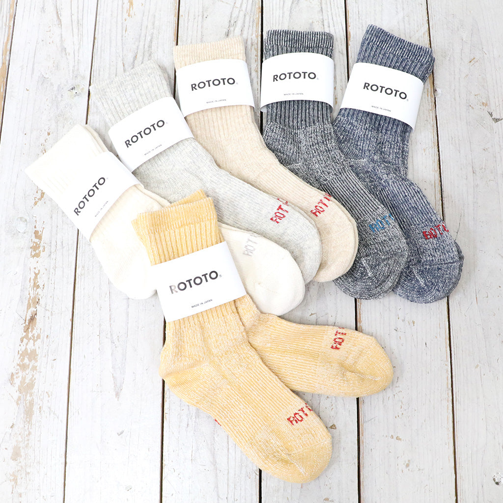 ROTOTO『DOUBLE FACE MINI CREW SOCKS “ORGANIC COTTON”』