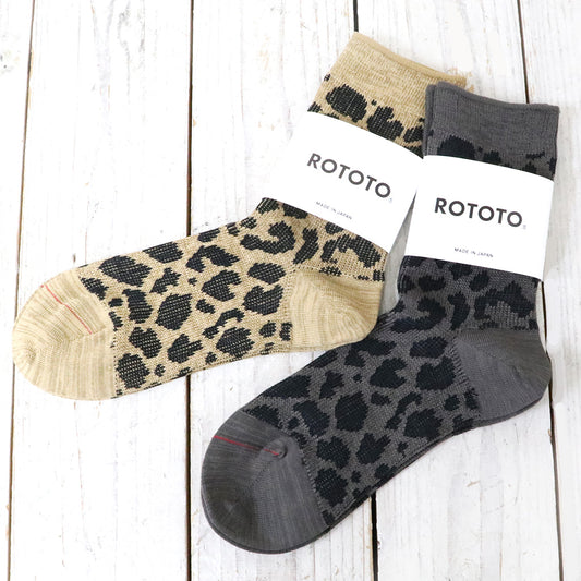 ROTOTO『LEOPARD MINI CREW SOCKS』