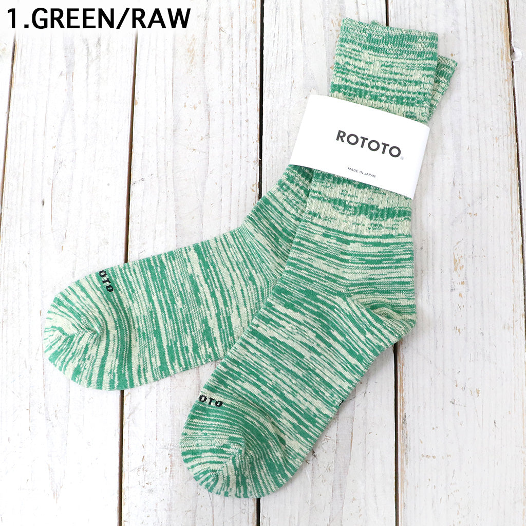 ROTOTO『RAFFY BLEND CREW SOCKS』