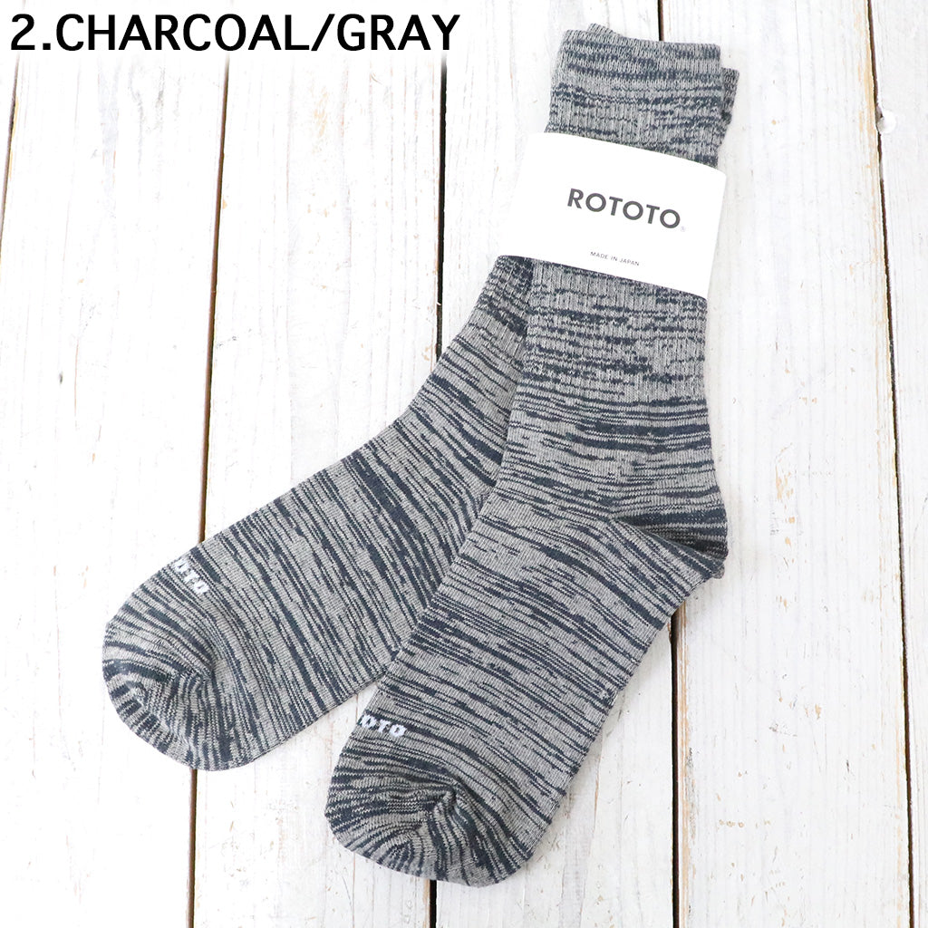 ROTOTO『RAFFY BLEND CREW SOCKS』