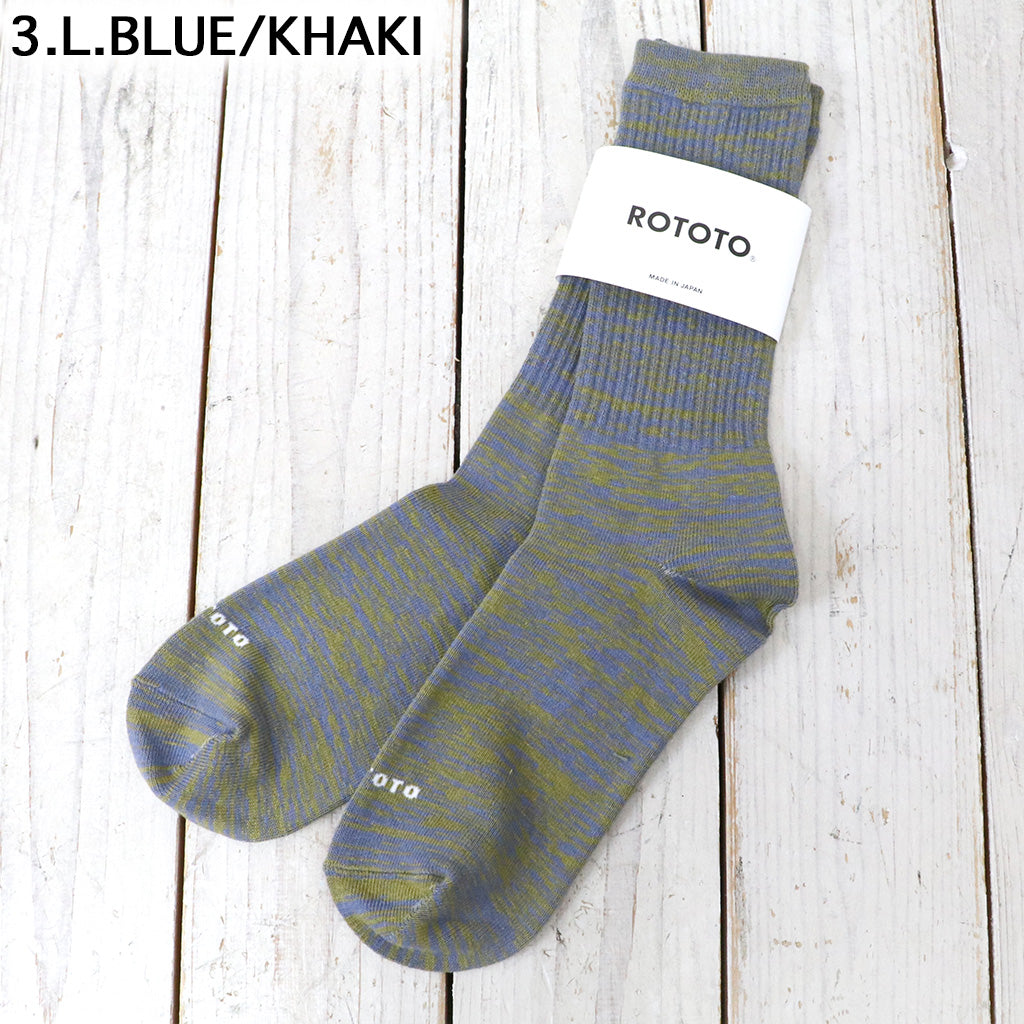 ROTOTO『RAFFY BLEND CREW SOCKS』