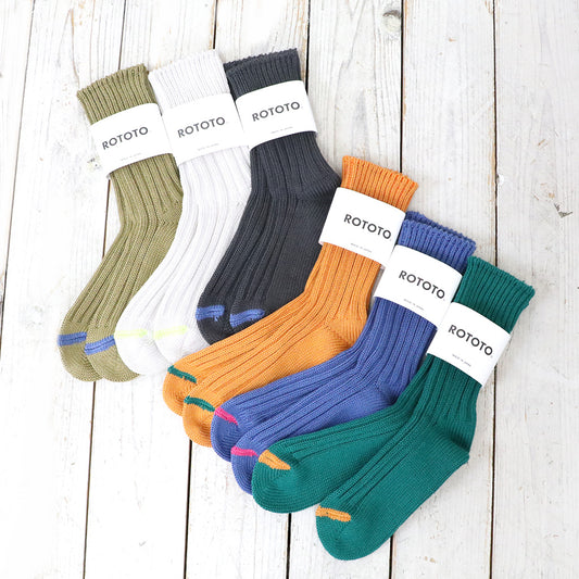 ROTOTO『CHUNKY RIBBED CREW SOCKS』