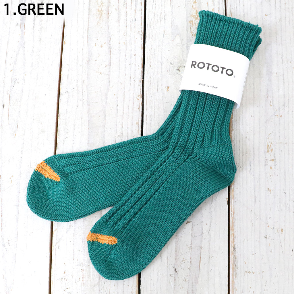 ROTOTO『CHUNKY RIBBED CREW SOCKS』