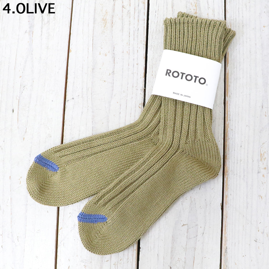 ROTOTO『CHUNKY RIBBED CREW SOCKS』