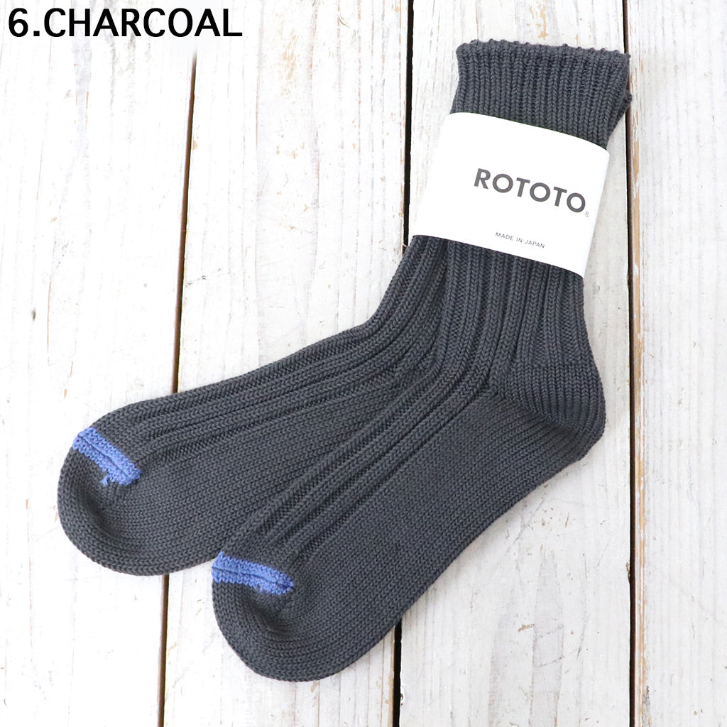 ROTOTO『CHUNKY RIBBED CREW SOCKS』