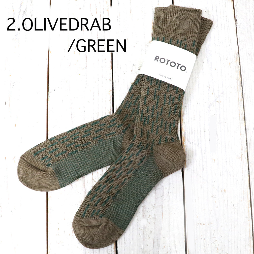 ROTOTO『RAIN DROP CREW SOCKS』