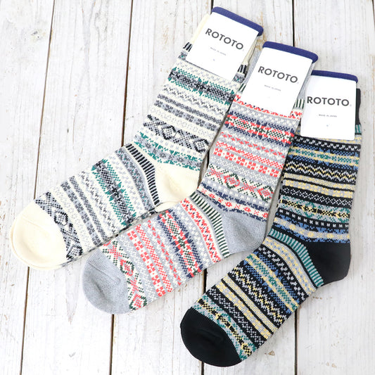 ROTOTO『JACQUARD CREW SOCKS “FAIRISLE”』