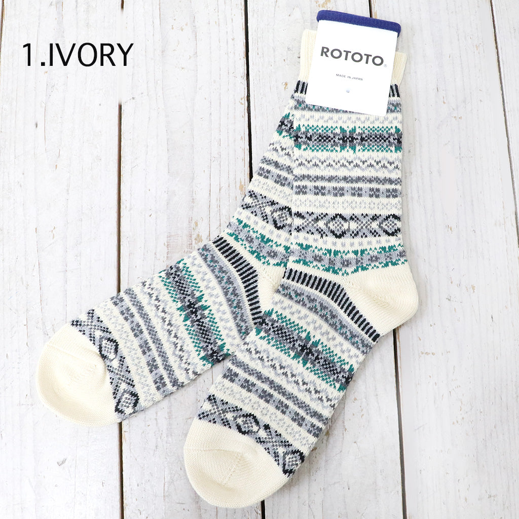 ROTOTO『JACQUARD CREW SOCKS “FAIRISLE”』