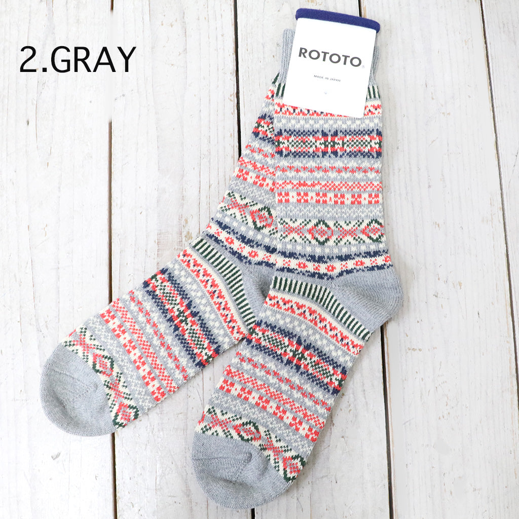 ROTOTO『JACQUARD CREW SOCKS “FAIRISLE”』