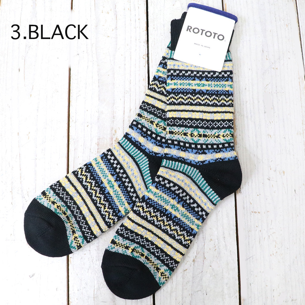 ROTOTO『JACQUARD CREW SOCKS “FAIRISLE”』