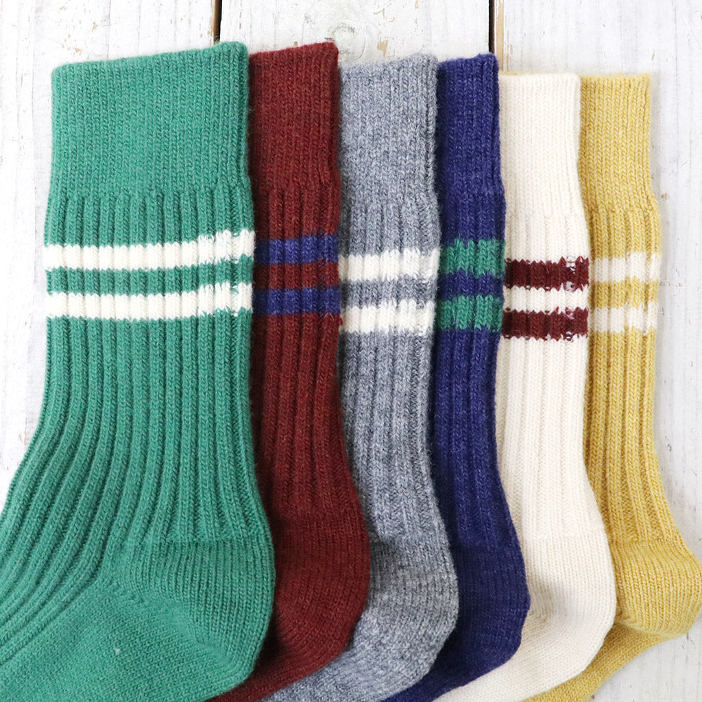 ROTOTO : MERINO LAMBS WOOL STRIPE SOCKS