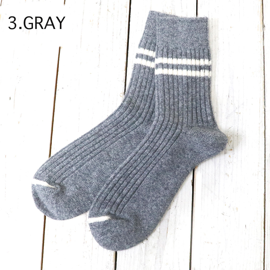 ROTOTO : MERINO LAMBS WOOL STRIPE SOCKS
