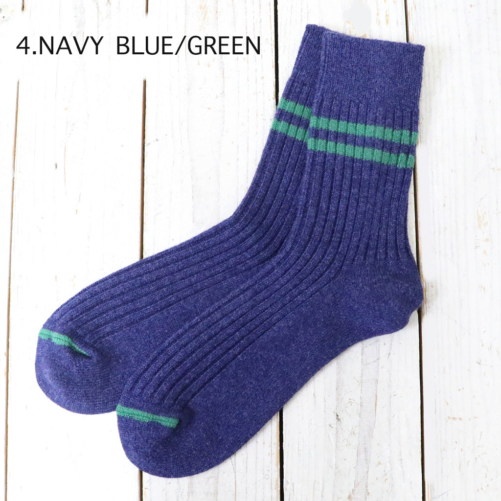 ROTOTO : MERINO LAMBS WOOL STRIPE SOCKS