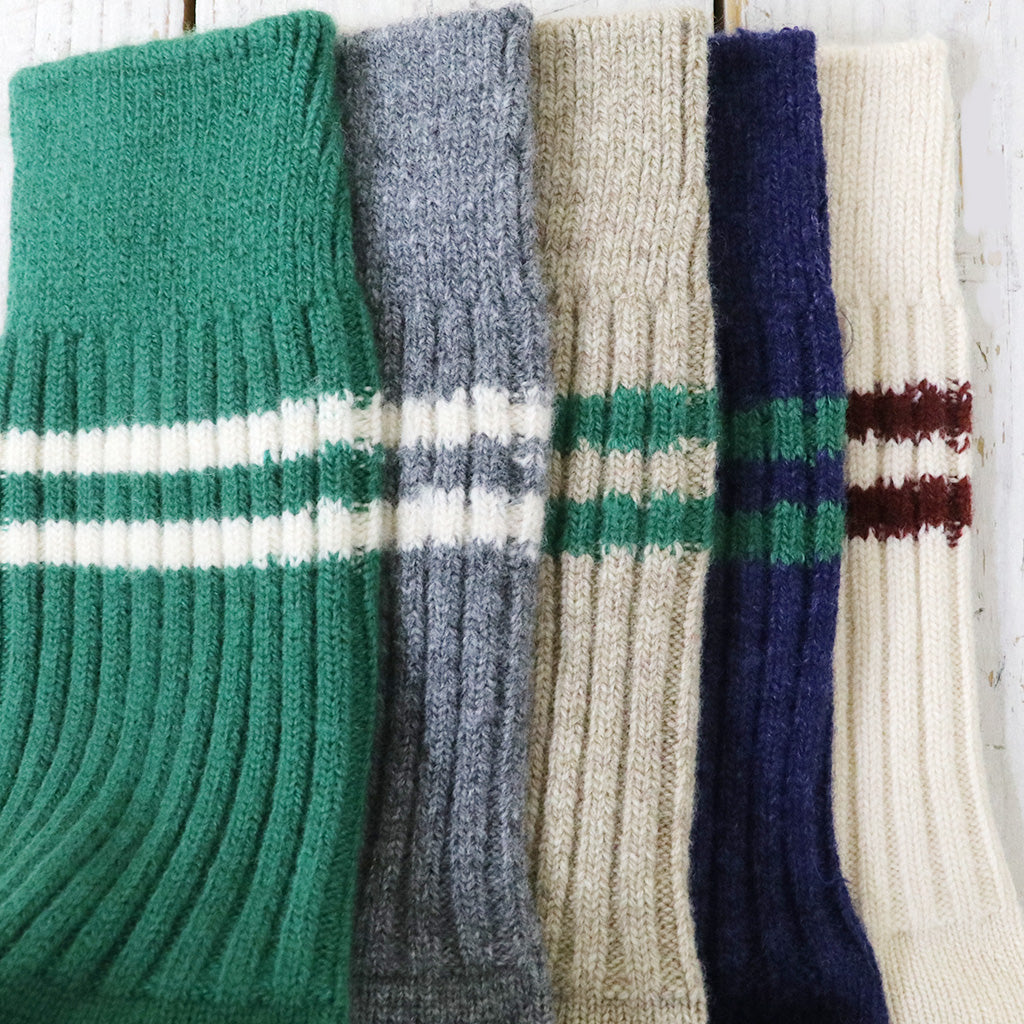 ROTOTO『MERINO LAMBS WOOL STRIPE SOCKS』