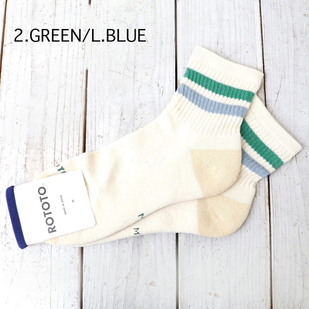 ROTOTO : RETRO ATHLETIC ANKLE SOCKS