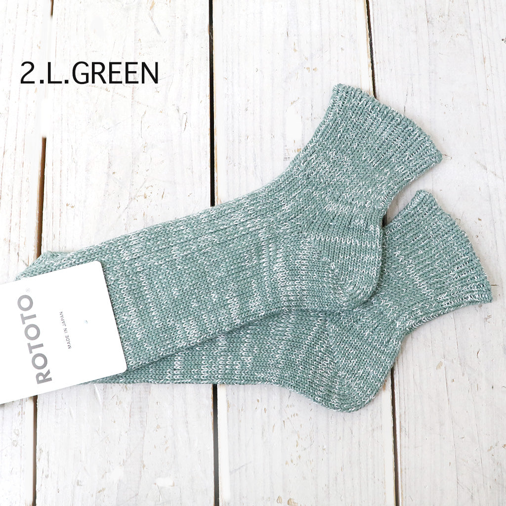 ROTOTO『LOW GAUGE RIBBED MARL ANKLE SOCKS』