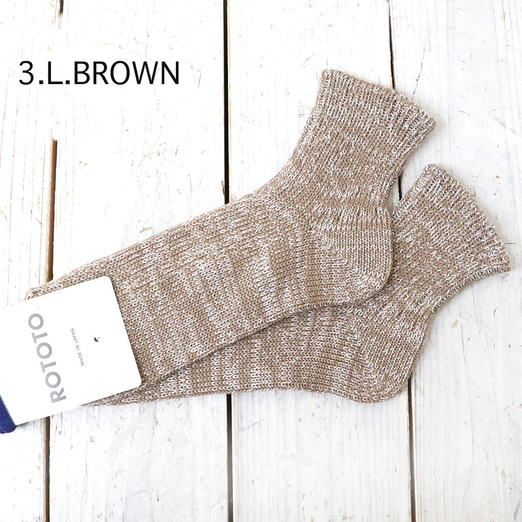 ROTOTO『LOW GAUGE RIBBED MARL ANKLE SOCKS』